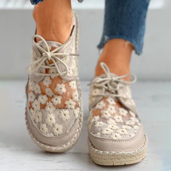 Ortopædiske sneakers med blomsterprint og fuld støtte