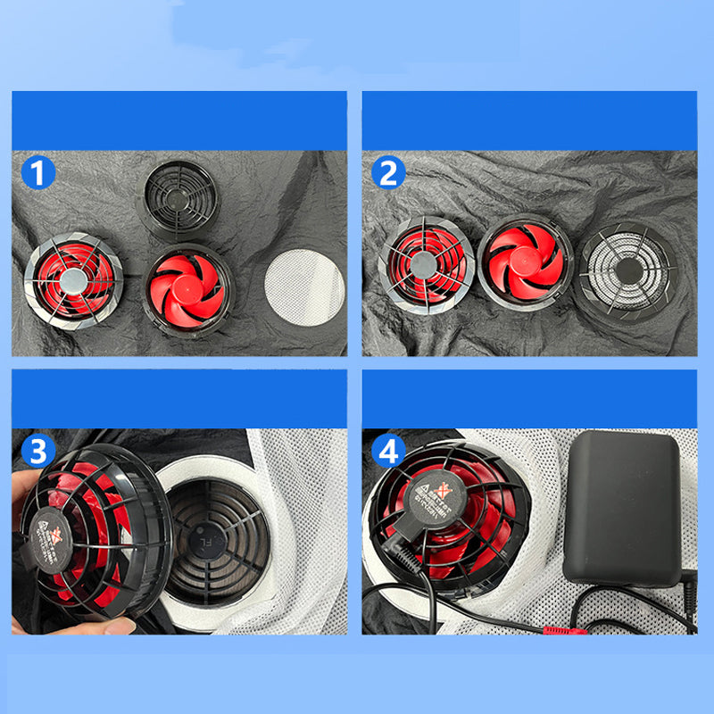 Kølevest med Ventilatorer & Refleksstriber