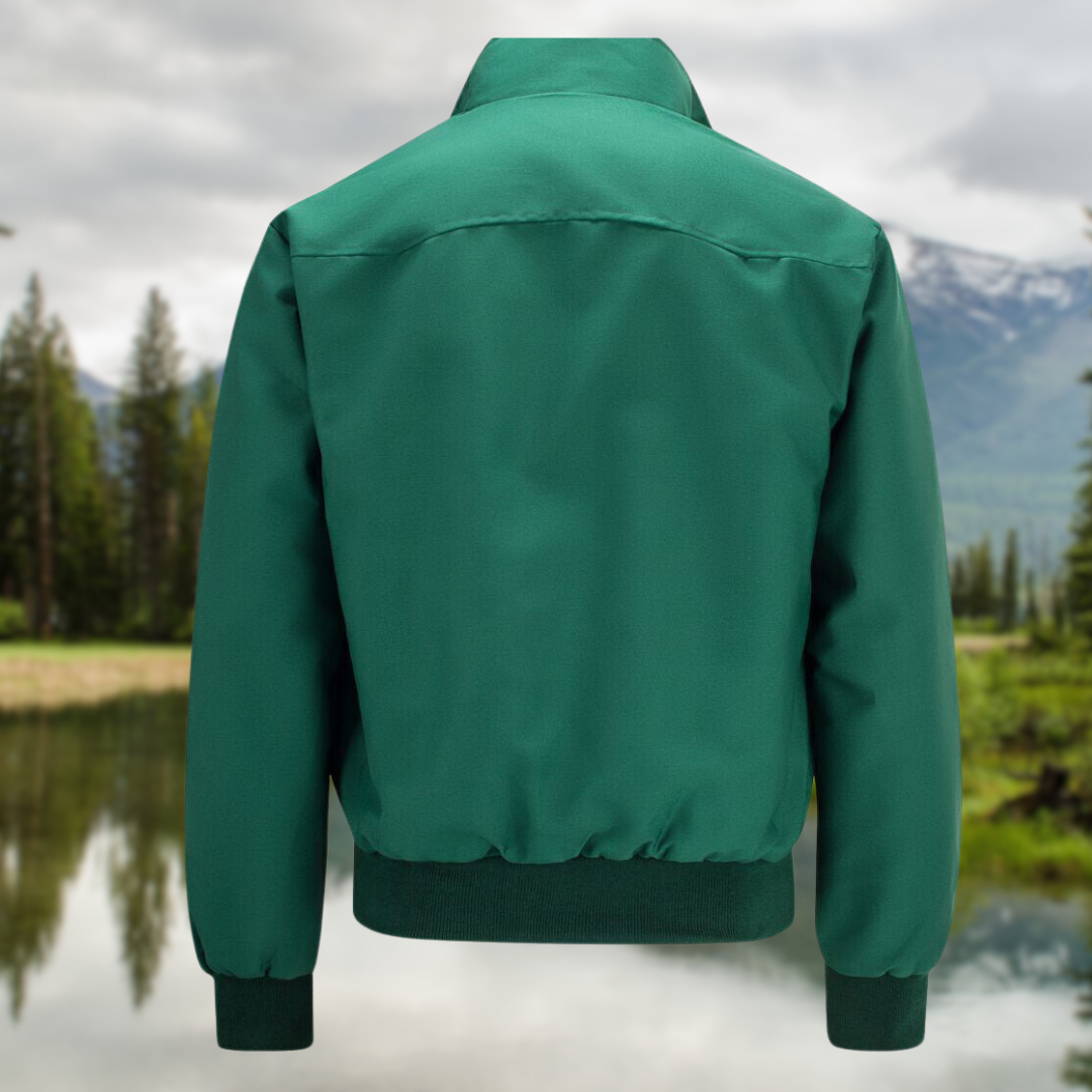 Bellivaro | Klassisk Herre Harrington Jakke | Let Lynlåsjakkke med Ternet Foring