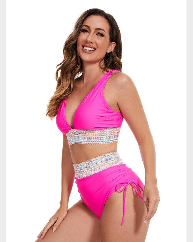 Corrigerende Bikini met Hoge Taille en Haltertop