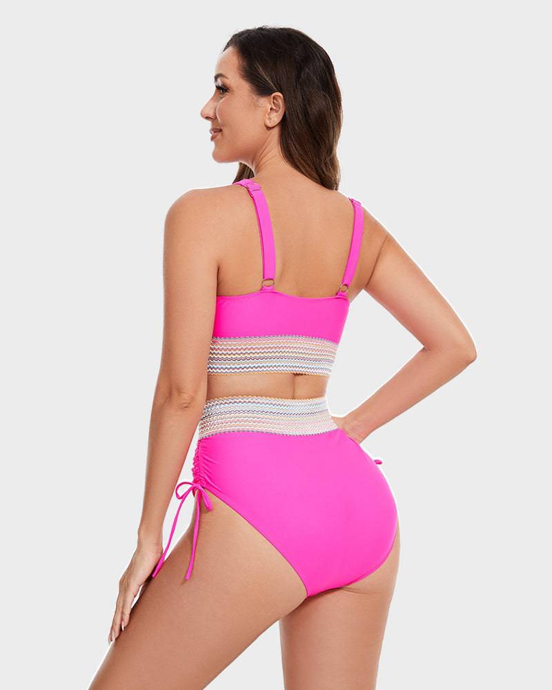 Corrigerende Bikini met Hoge Taille en Haltertop