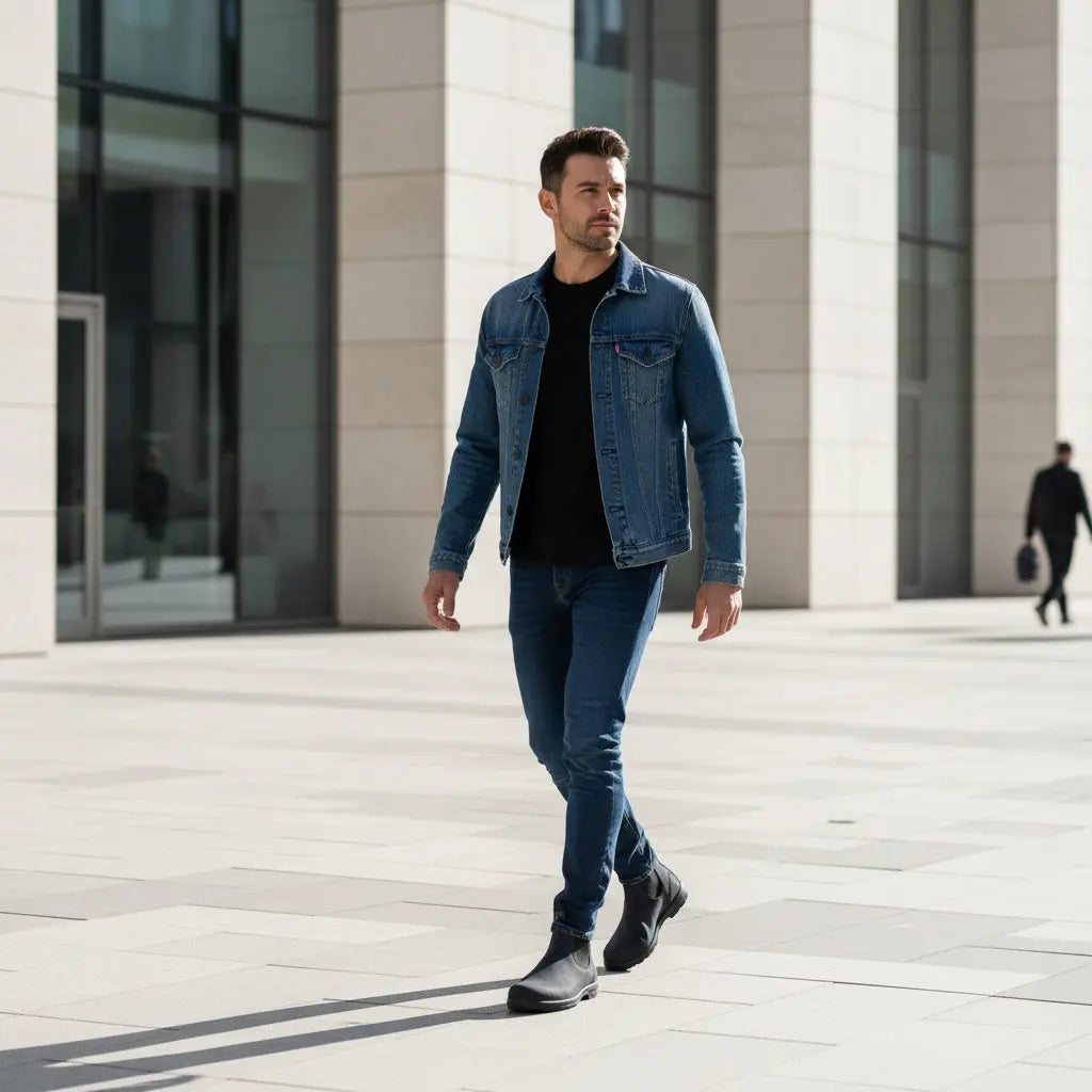 Chelsea Work Boots til Mænd med Kraftig Sål