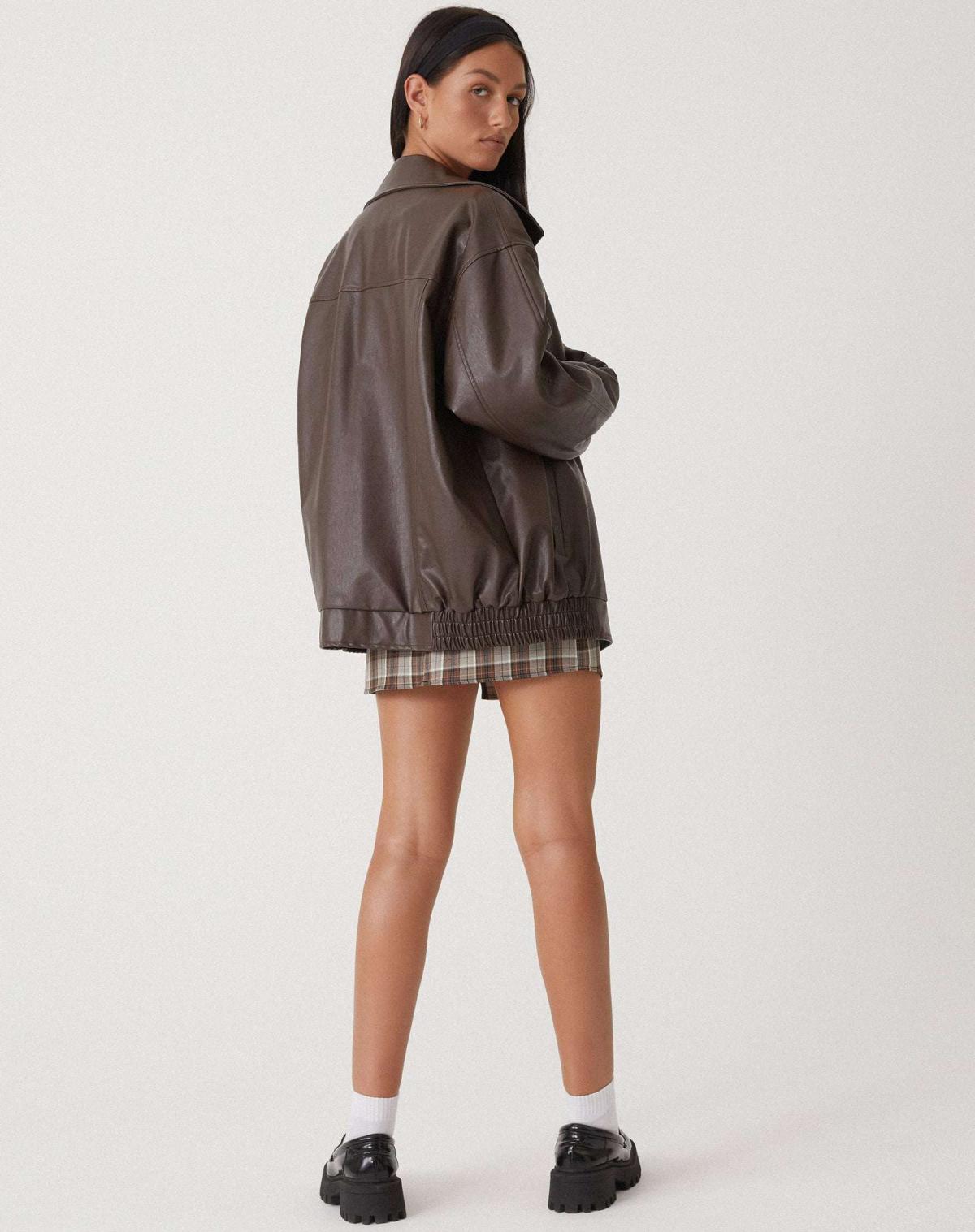 Oversized Leren Jasje voor Dames