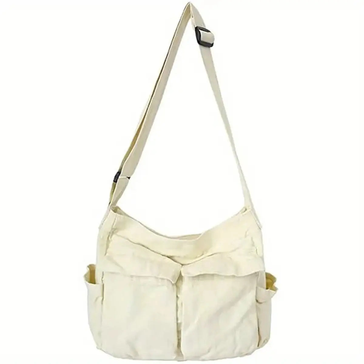 Dames Canvas Crossbody Taske med Flere Lommer